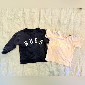 Ford & Wyatt Bubby/Bubs Set - 6 to 12 months - Crewneck and T-shirt - Baby Boy